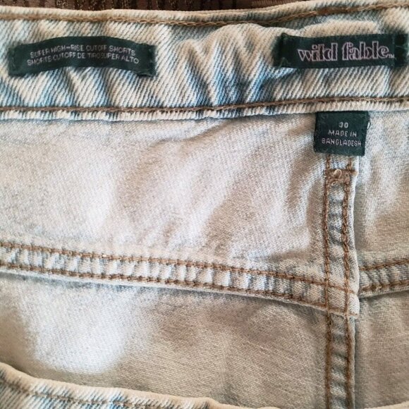 WILD FABLE Women's Plus Jean Shorts Size 30 Light Super High Rise Cut-Off NWT - Picture 9 of 12